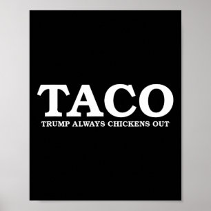 Taco Trump Always Chickens Out Tariff Talk  Poster