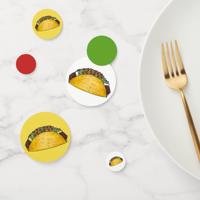 Taco Tuesday Birthday Party Fiesta Mexican Food Confetti (Group)