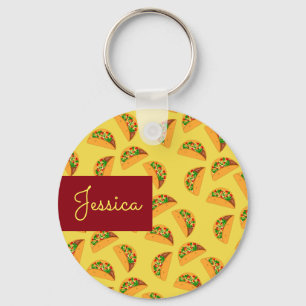 Taco Tuesday Custom Name Key Ring