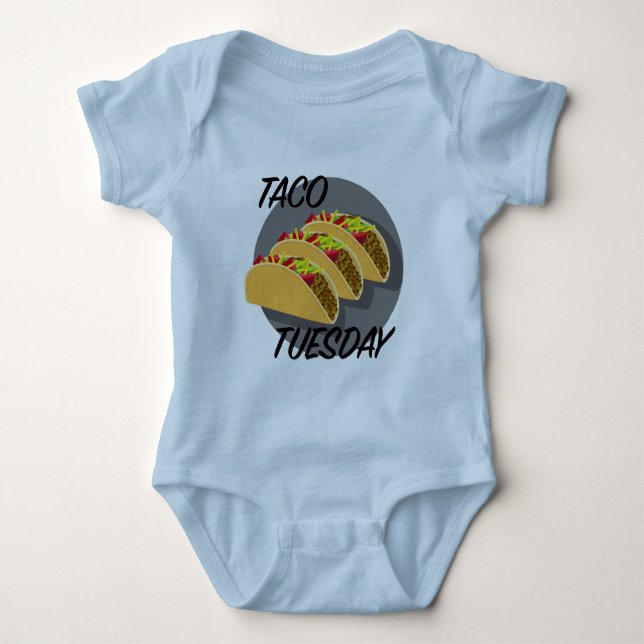 Taco Tuesday Design - Baby Jersey Bodysuit (Front)