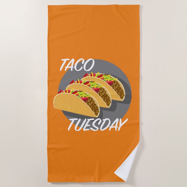 Taco Tuesday Design - Beach Towel (Front)