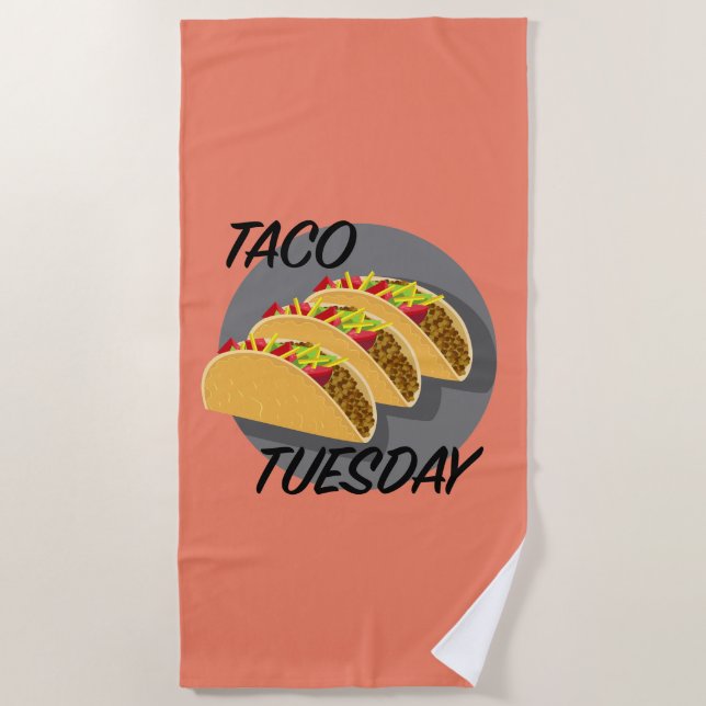 Taco Tuesday Design - Beach Towel (Front)