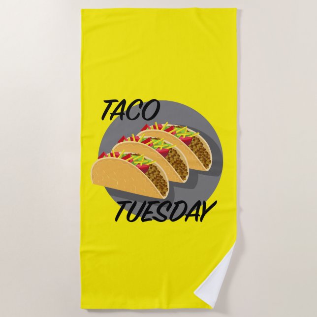Taco Tuesday Design - Beach Towel (Front)