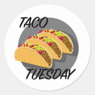 Taco Tuesday Design - Classic Round Stickers