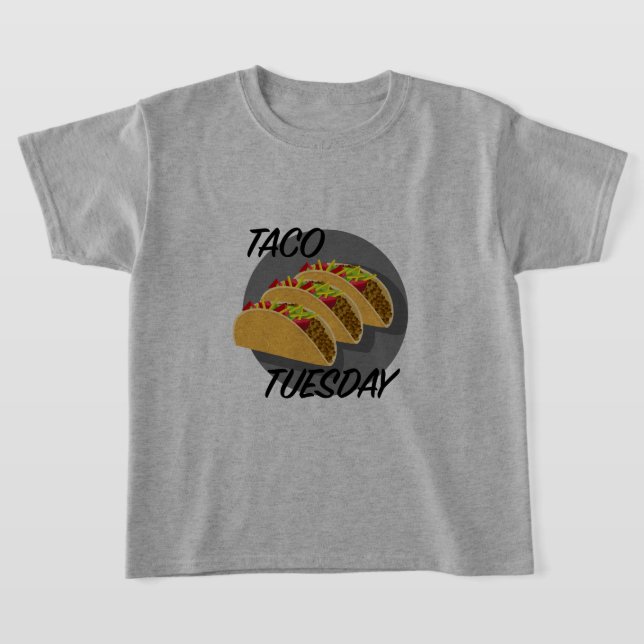 Taco Tuesday Design - Kids' Basic T-Shirt (Laydown)