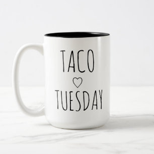 Taco Tuesday Fun Foodie Birthday Playful Gift Two-Tone Coffee Mug