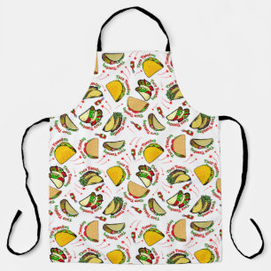 Taco Tuesday Hard & Soft Tacos Hot Sauce White Apron