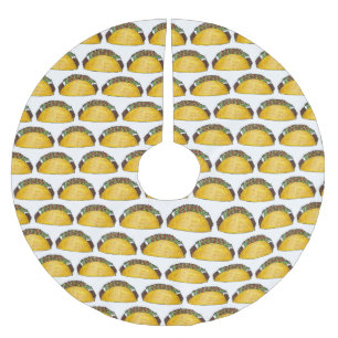 Taco Tuesday Mexican Tex Mex Food Cinco de Mayo Brushed Polyester Tree Skirt