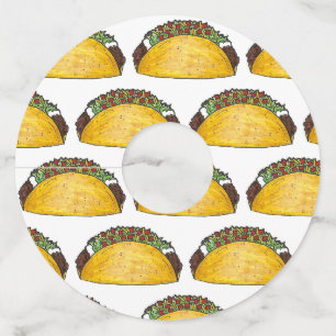 Taco Tuesday Mexican Tex Mex Food Cinco de Mayo Wine Glass Tag