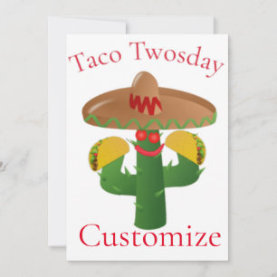 Taco Tuesday Saguaro Cactus Thunder_Cove Invitation