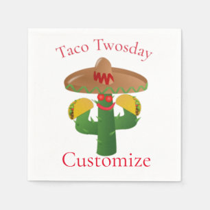 Taco Tuesday Saguaro Cactus Thunder_Cove Napkin