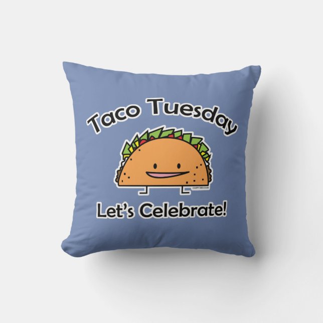 Taco Tuesday shell cheese Mexican food Cushion (Front)