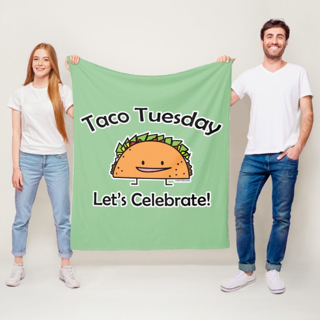 Taco Tuesday shell cheese Mexican food Fleece Blanket (In Situ)