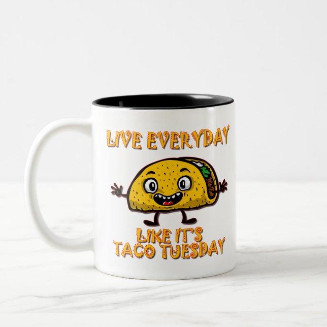 Taco-Tuesday Two-Tone Coffee Mug (Left)