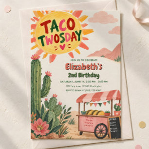 Taco Twosday 2nd Birthday Invitation