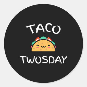 Taco Twosday Birthday Party Dos Toddler Cinco De M Classic Round Sticker