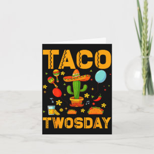 Taco twosday cinco de mayo 2 year old boy girl card