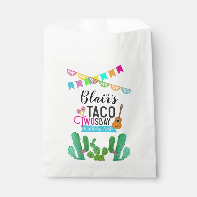 Taco Twosday Favour Bags (Front)