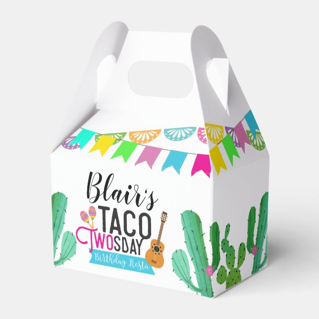 Taco Twosday Favour Box (Front Side)