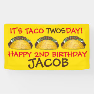 Taco TWOSday Tuesday 2nd Birthday Party Fiesta Banner