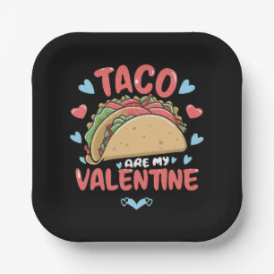 Taco-valentine Paper Plate