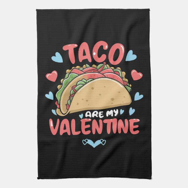 Taco-valentine Tea Towel (Vertical)
