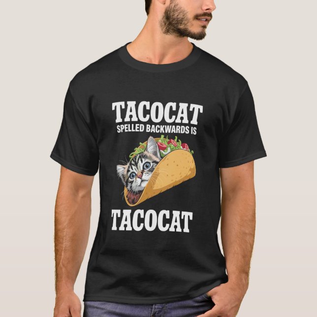 Tacocat Funny Cat T-Shirt (Front)