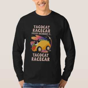 Tacocat Racecar Spelled Backwards Funny Mexican Ca T-Shirt
