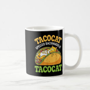 Tacocat Spelled Backward Is Tacocat With Cute Cat Coffee Mug