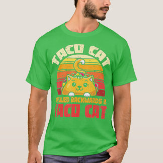 Tacocat Spelled Backwards Is Tacocat Funny Retro T T-Shirt
