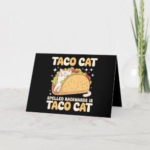 Tacocat Spelled Backwards Taco Cat Mexican Thank You Card