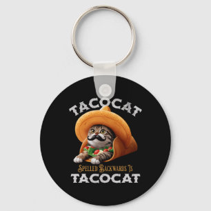 Tacocat Spelled Ckward Is Tacocat Mexican Food Cat Key Ring