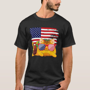 Tacocat Sunglasses American Flag  4th Of July USA  T-Shirt