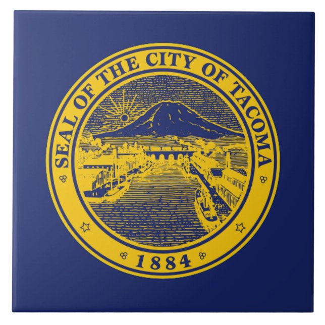 Tacoma city flag tile (Front)