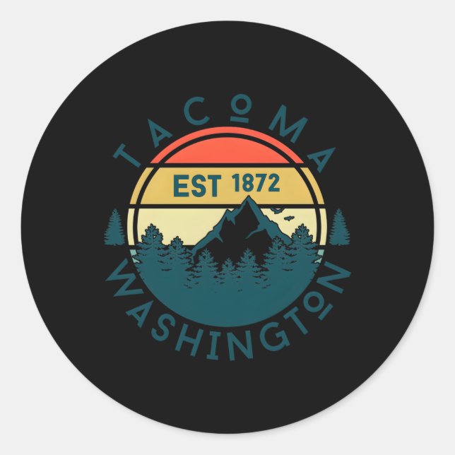 Tacoma Classic Round Sticker (Front)