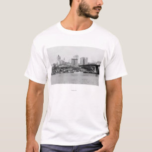 Tacoma, WA - Skyline View of Downtown T-Shirt