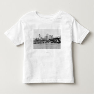 Tacoma, WA - Skyline View of Downtown Toddler T-Shirt