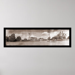 Tacoma WA Streets Photo 1908 Poster