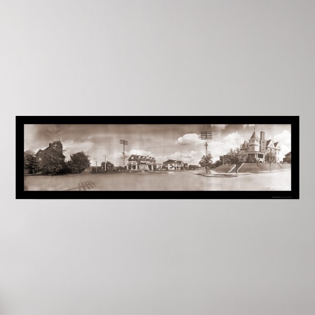 Tacoma WA Streets Photo 1908 Poster (Front)