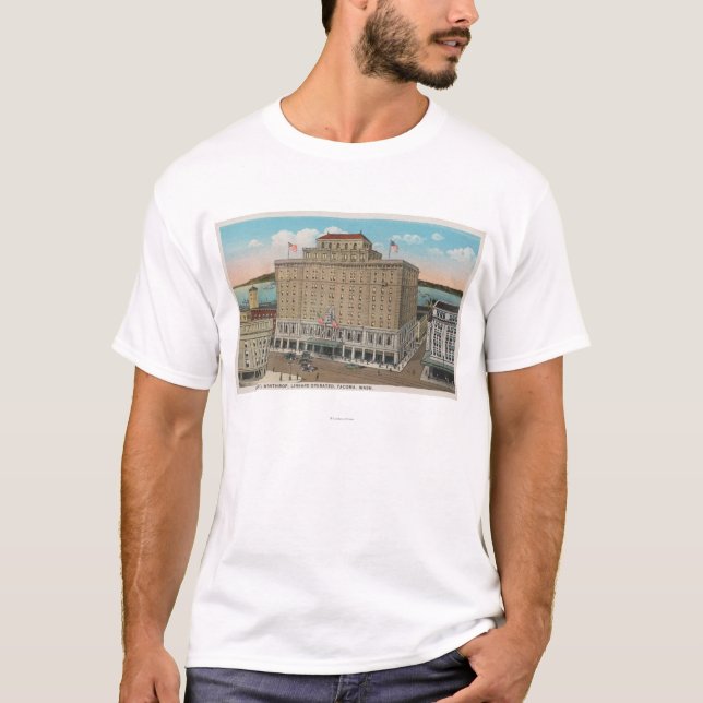 Tacoma, WA - View of Hotel Winthrop T-Shirt (Front)