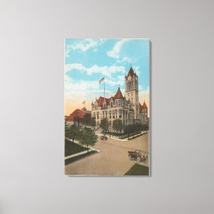 Tacoma, WA - View of Pierce County Court House Canvas Print