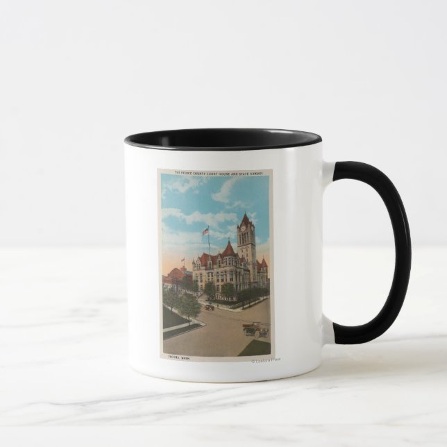 Tacoma, WA - View of Pierce County Court House Mug (Right)