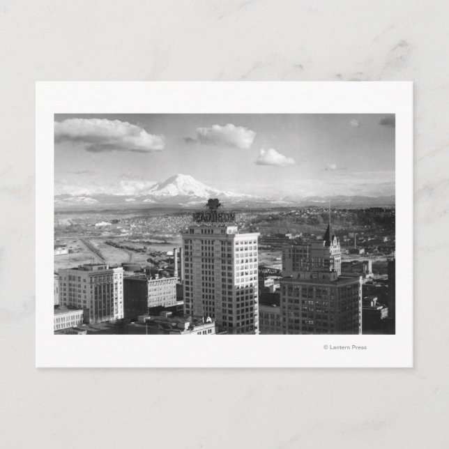 Tacoma, WA View of Rainier from Medical Arts Postcard (Front)
