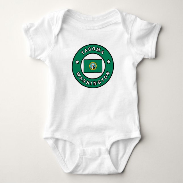 Tacoma Washington Baby Bodysuit (Front)