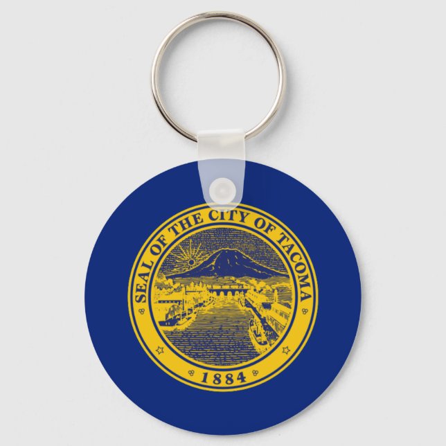 Tacoma (Washington) City flag Keychain (Front)