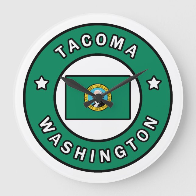 Tacoma Washington Large Clock (Front)