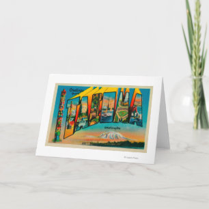 Tacoma, Washington - Large Letter Scenes 2 Card