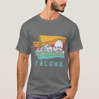 Tacoma Washington Outdoors Retro Mountains T-Shirt