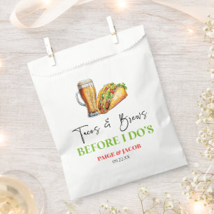 Tacos and Brews Before I Do's! Rehearsal Dinner Favour Bags