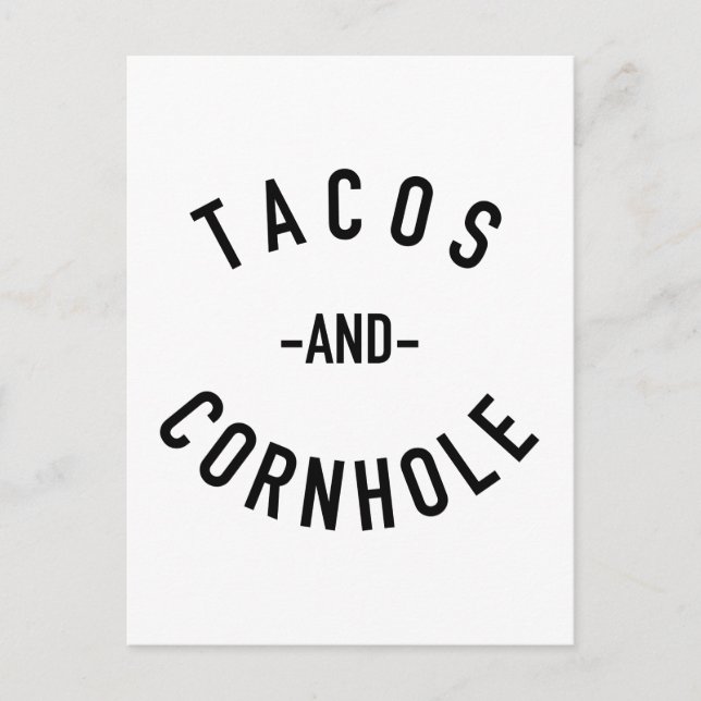 Tacos and Cornhole Postcard (Front)